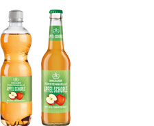 0,5-Liter-PET und 0,33-Liter-Glas Apfel-Schorle